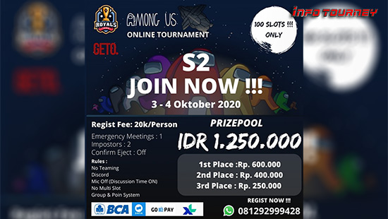 turnamen among us oktober 2020 royals indo season 2 logo