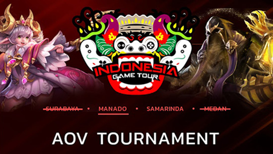 turnamen aov arena of valor indonesia game tour manado qualifier maret 2018 logo