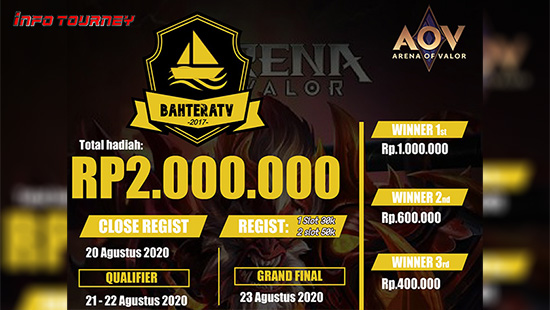 turnamen aov arena of valor agustus 2020 bahteratv season 6 logo