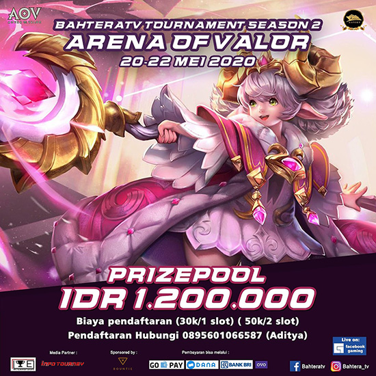 turnamen aov arena of valor mei 2020 bahteratv season 2 poster