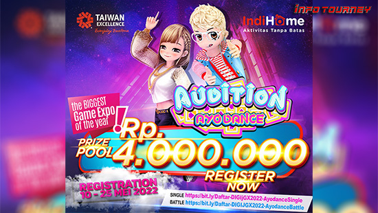 turnamen audition ayodance mei 2022 digitalife jgx 2022 logo
