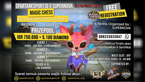 turnamen magic chess magicchess oktober 2020 supernova x spartan logo