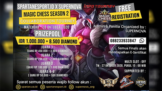 turnamen magic chess magicchess oktober 2020 supernova x spartan season 2 logo