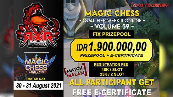 turnamen magic chess magicchess agustus 2021 rxr esport season 59 week 2 logo