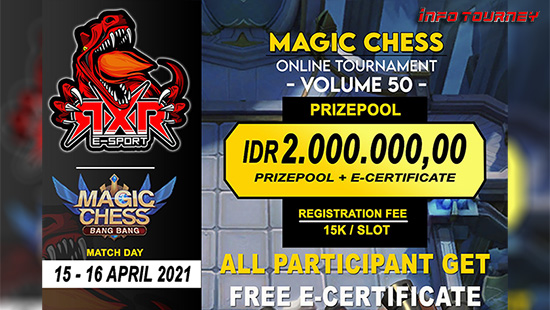 turnamen magic chess magicchess april 2021 rxr esport season 50 logo