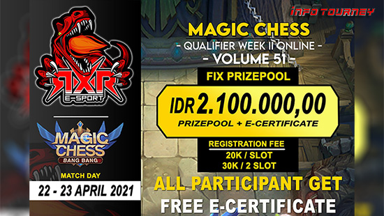 turnamen magic chess magicchess april 2021 rxr esport season 51 week 2 logo