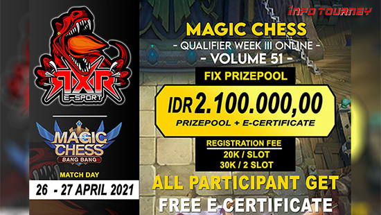 turnamen magic chess magicchess april 2021 rxr esport season 51 week 3 logo