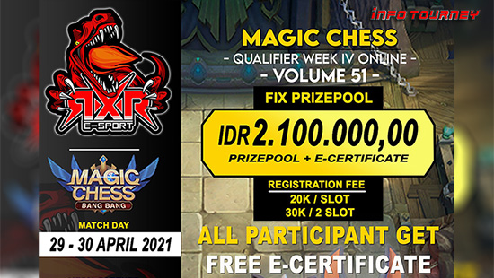 turnamen magic chess magicchess april 2021 rxr esport season 51 week 4 logo