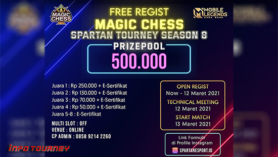 turnamen magic chess magicchess maret 2021 spartan season 8 logo