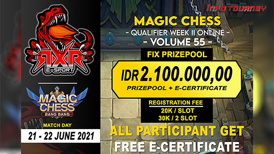 turnamen magic chess magicchess juni 2021 rxr esport season 55 week 2 logo