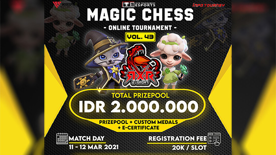 turnamen magic chess magicchess maret 2021 rxr esport season 43 logo