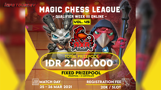 turnamen magic chess magicchess maret 2021 rxr esport season 45 week 3 logo