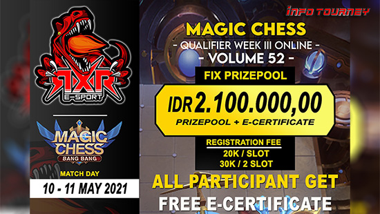 turnamen magic chess magicchess mei 2021 rxr esport season 52 week 3 logo