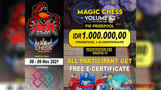 turnamen magic chess magicchess november 2021 rxr esport season 62 week 1 logo