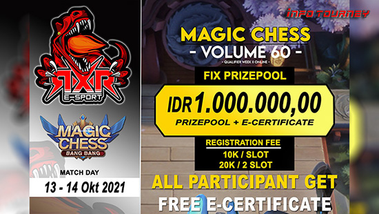 turnamen magic chess magicchess oktober 2021 rxr esport season 60 week 2 logo