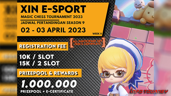 turnamen magic chess magicchess april 2023 xin esport season 9 week 2 logo