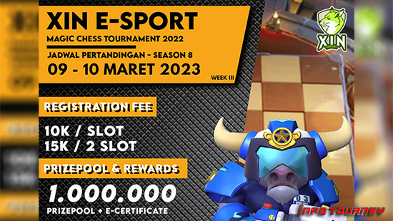 turnamen magic chess magicchess maret 2023 xin esport season 8 week 3 logo