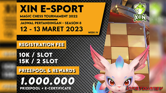 turnamen magic chess magicchess maret 2023 xin esport season 8 week 4 logo