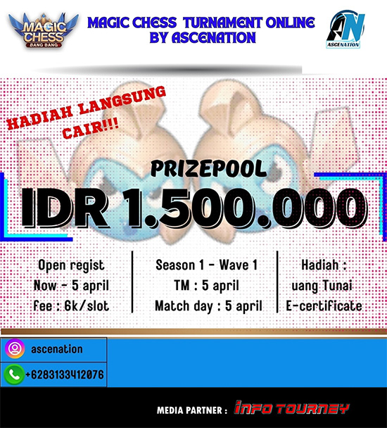 turnamen magic chess magicchess april 2024 ascenation season 1 poster