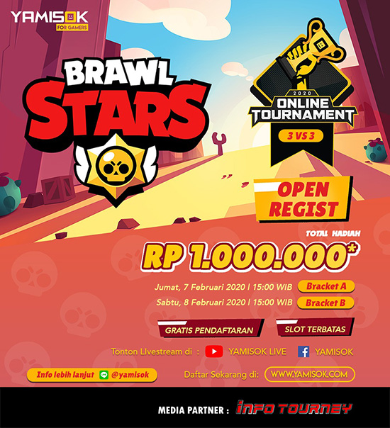 turnamen brawl stars brawlstars februari 2020 yamisok 3vs3 poster