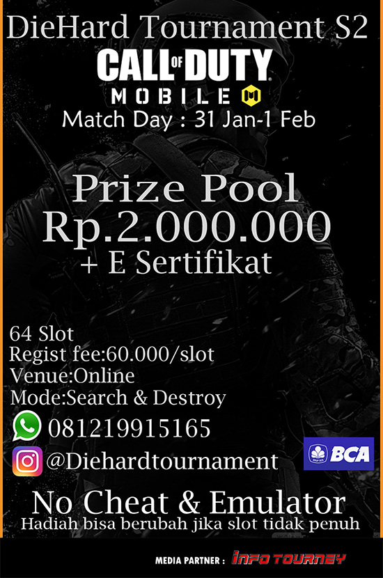 turnamen codm call of duty mobile januari 2020 die hard season 1 poster