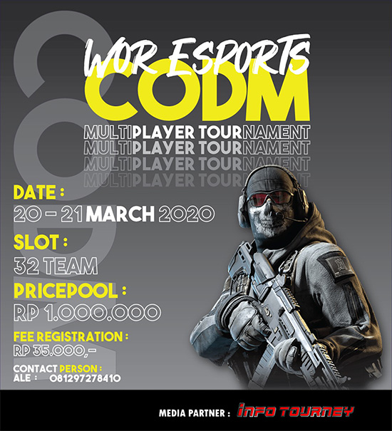 turnamen codm call of duty mobile maret 2020 wor esports poster