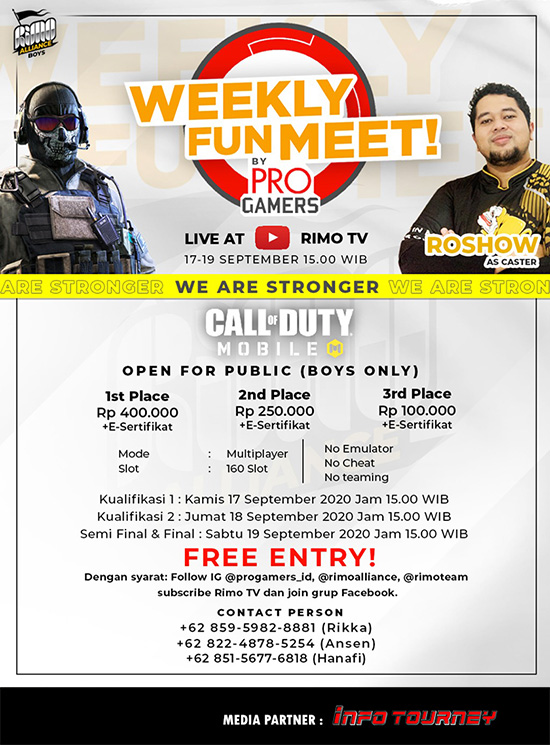 turnamen codm call of duty mobile september 2020 weekly fun meet poster