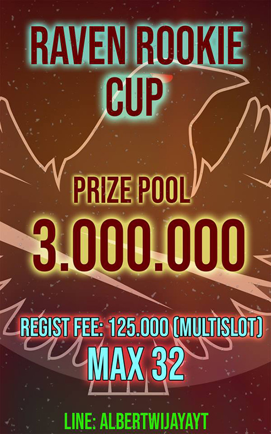 turnamen csgo counter strike global offensive raven rookie cup agustus 2018 poster