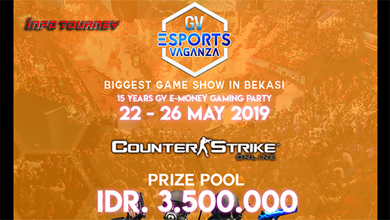 turnamen cso counter strike online gv esports vaganza bekasi mei 2019 logo