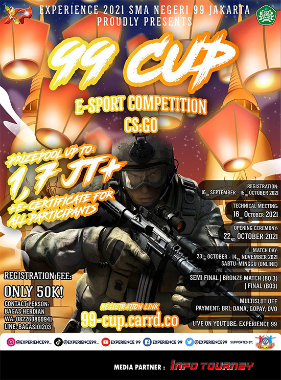 turnamen csgo counter strike global offensive oktober 2021 99 cup poster