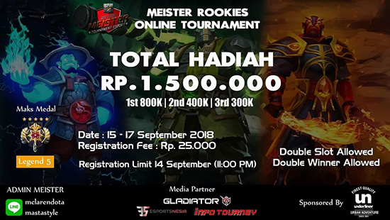 turnamen dota2 meister rookies tournament september 2018 logo