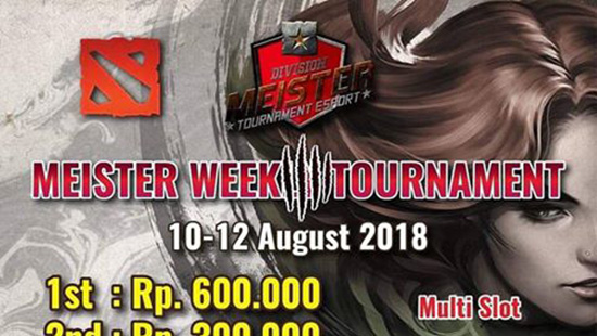 turnamen dota2 meister weekly 4 online tournament agustus 2018 logo