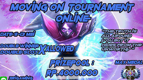turnamen dota2 moving on mei 2018 logo