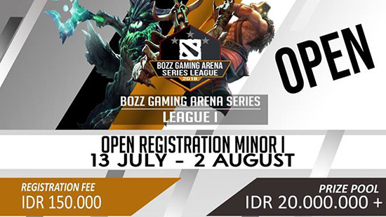 turnamen dota2 bozz championship series minor ii agustus 2018 logo