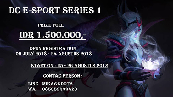 turnamen dota2 dc esport series 1 agustus 2018 logo