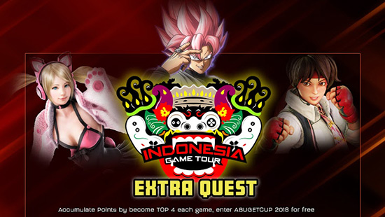 turnamen tekken 7 dbz street fighter v indonesia game tour extra quest fase 1 maret 2018 logo