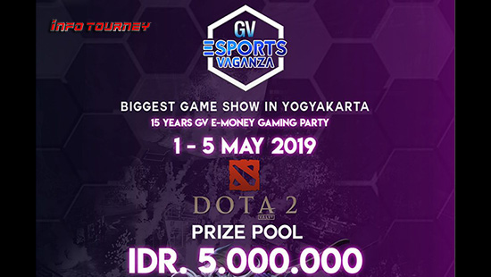 turnamen dota dota2 gv esport vaganza mei 2019 logo