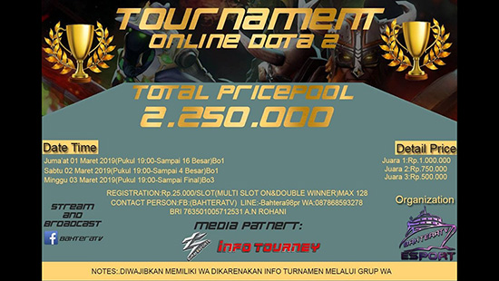 turnamen dota dota2 bahtera tv esport maret 2019 logo