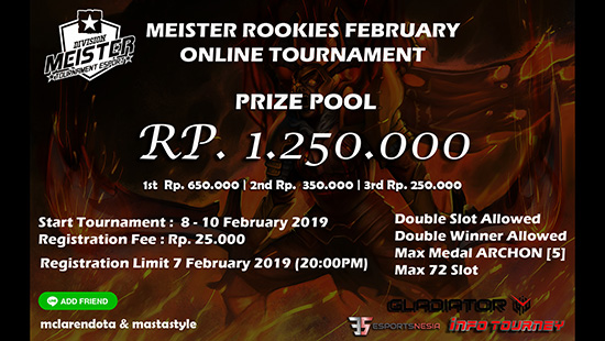 turnamen dota2 meister division rookies dota2 februari 2019 logo
