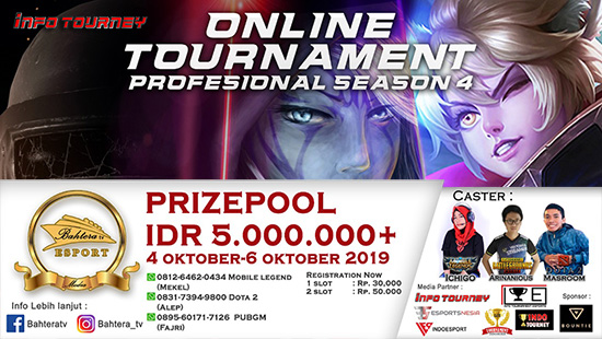 turnamen dota dota2 oktober 2019 bahtera tv season 4 logo