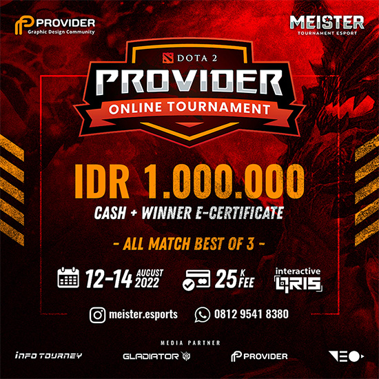 turnamen dota dota2 agustus 2022 meister division pro poster