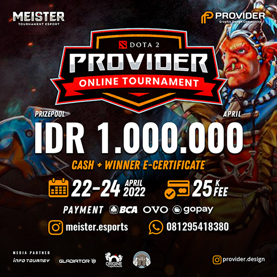 turnamen dota dota2 april 2022 meister division pro poster