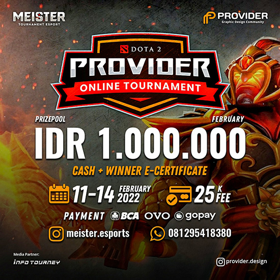 turnamen dota dota2 februari 2022 meister division pro poster