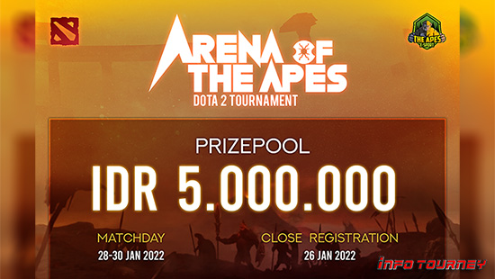 turnamen dota dota2 januari 2022 arena of the apes logo