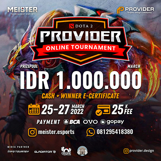 turnamen dota dota2 maret 2022 meister division pro maret poster