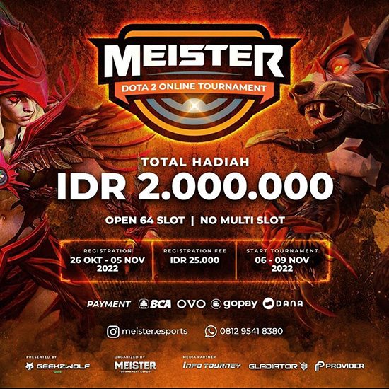 turnamen dota dota2 november 2022 geekzwolf wave 1 poster
