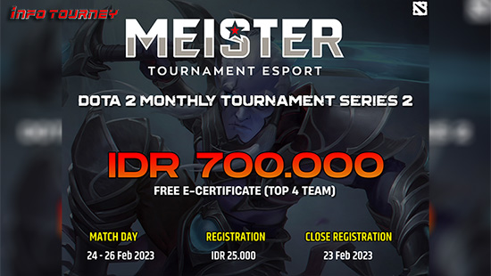 turnamen dota dota2 februari 2023 meister monthly series 2 logo