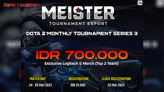 turnamen dota dota2 maret 2023 meister monthly series 3 logo
