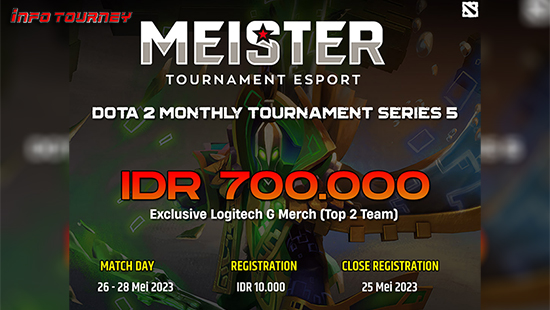 turnamen dota dota2 mei 2023 meister monthly series 5 logo