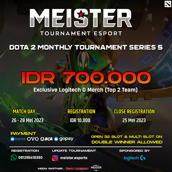 turnamen dota dota2 mei 2023 meister monthly series 5 poster